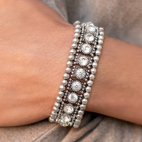 paparazzi Jewelry - Ritzy Reboot - White Bracelet